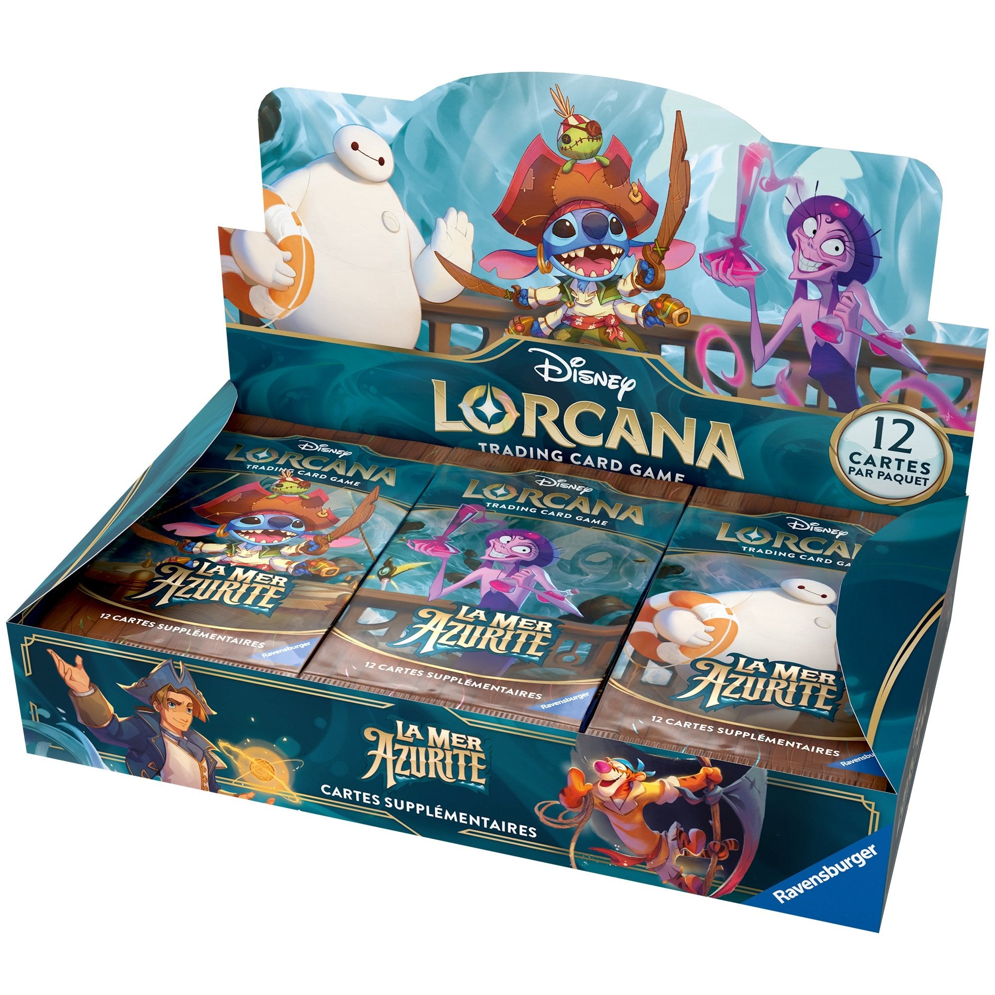 Disney Lorcana JCC : La Mer Azurite - Display de Boosters (24 Boosters) - flash vidéo