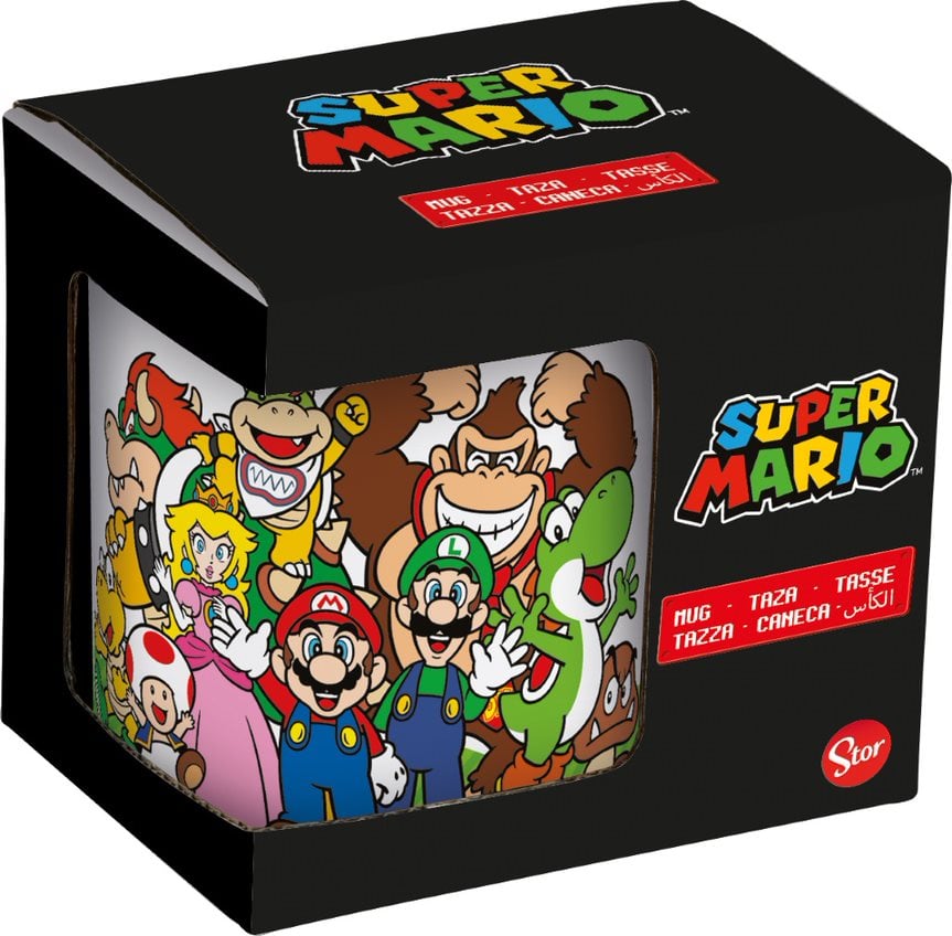 Stor Young Adult - Nintendo - Mug Céramique en Boîte Cadeau - Mario et ses amis - 325 ML - flash vidéo