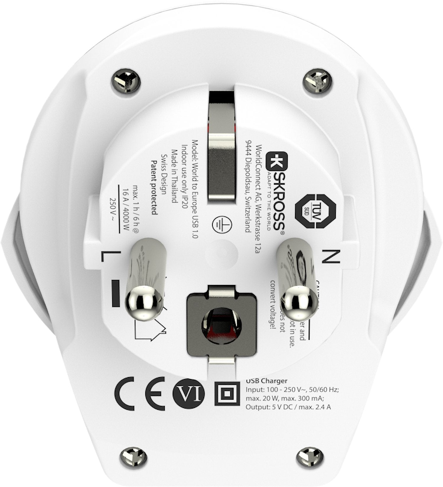 SKROSS - Country Travel Adapter World to Europe USB - flash vidéo