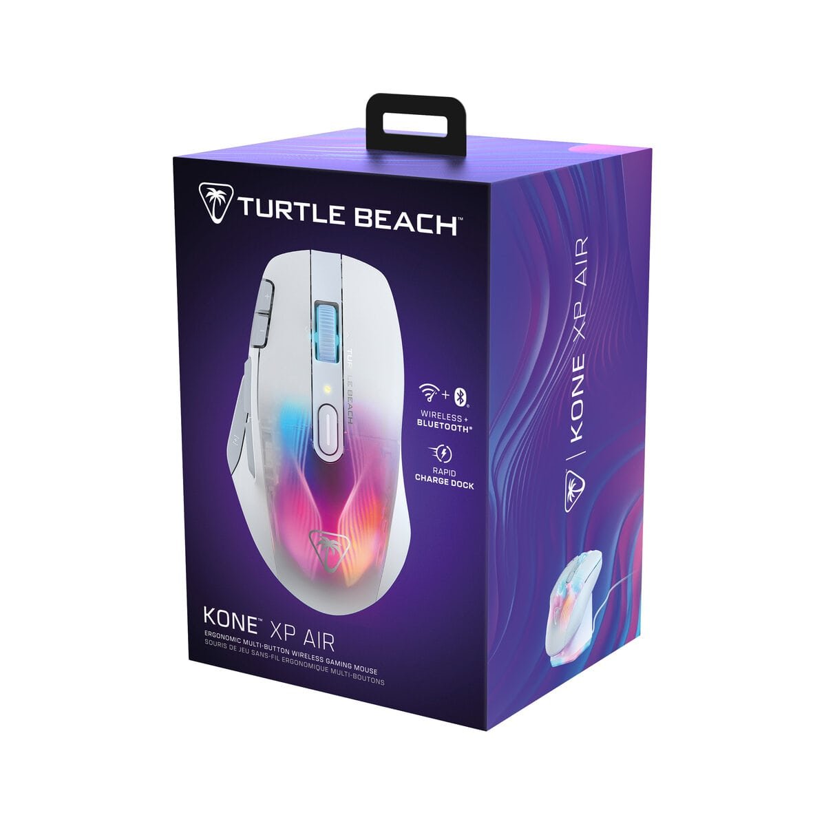Turtle Beach - Souris de jeu sans-fil optique RGB ultralégère Kone XP Air Blanche - flash vidéo