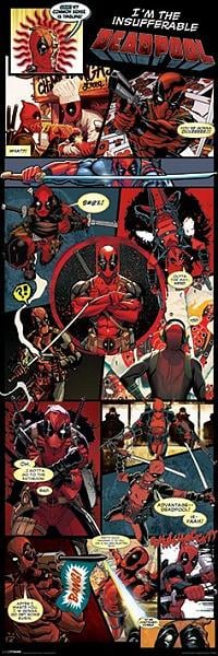 Deadpool - Poster de porte Comics Panels - flash vidéo