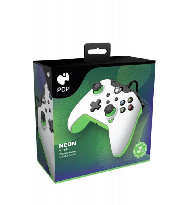 PDP - Manette de jeu filaire Neon White pour Xbox Series X|S, Xbox One et Windows 10 - flash vidéo