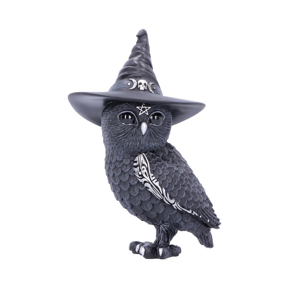 Owlocen - Figurine de hibou occulte avec chapeau de sorcières 13.5cm - flash vidéo