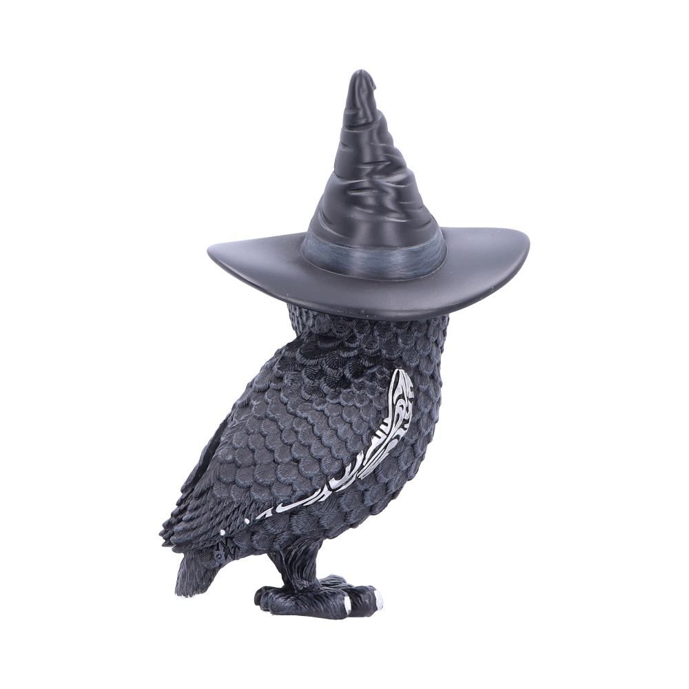 Owlocen - Figurine de hibou occulte avec chapeau de sorcières 13.5cm - flash vidéo