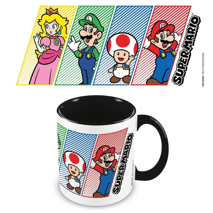 Nintendo - Mug Noir Super Mario (4 couleurs) 315ml - flash vidéo