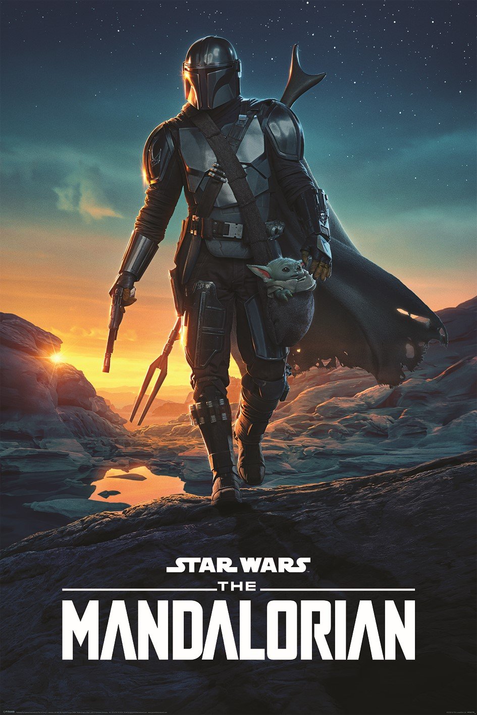 Star Wars: The Mandalorian - Maxi Poster Tombée de la nuit - flash vidéo