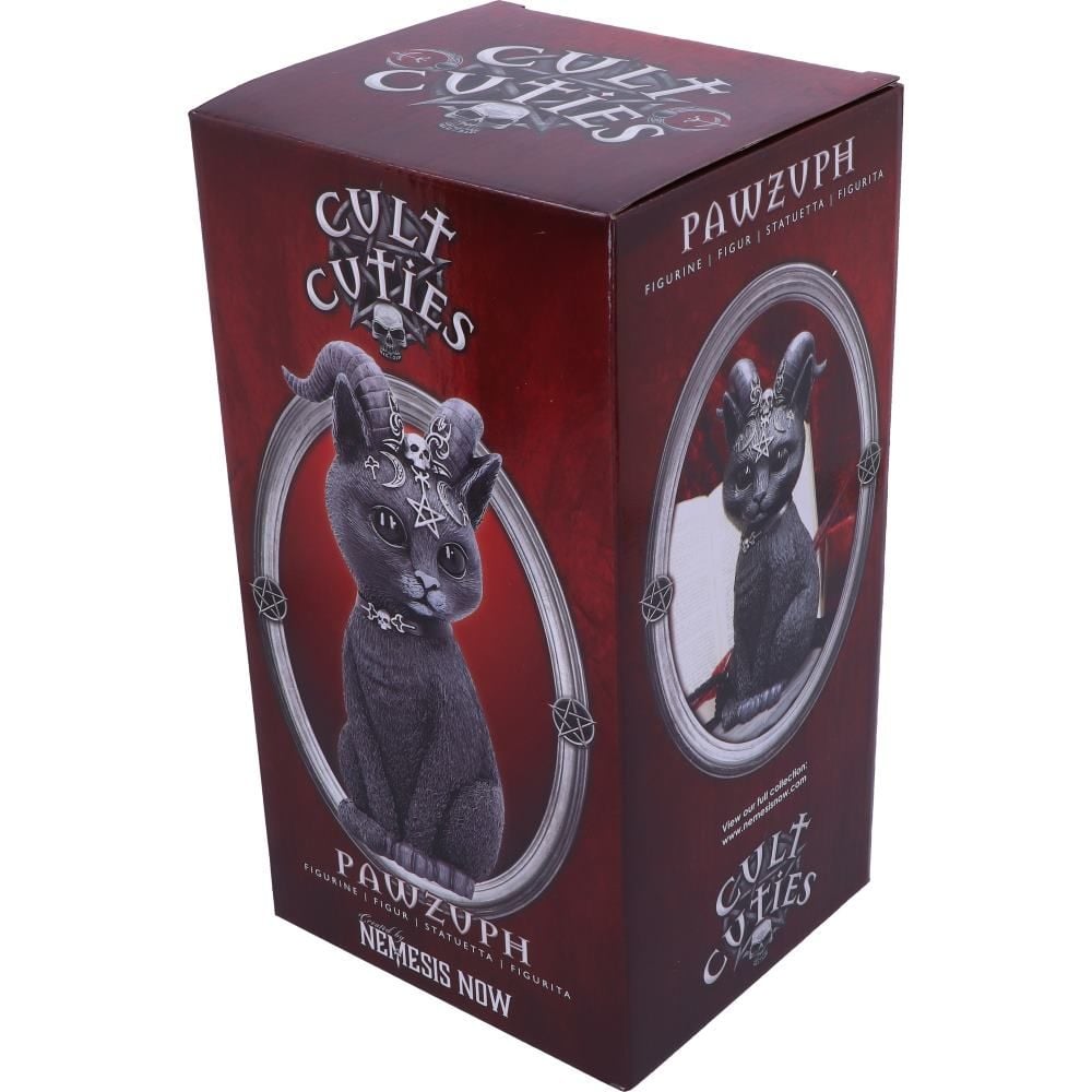 Pawzuph - Figurine de chat cornu occulte 26.5cm - flash vidéo