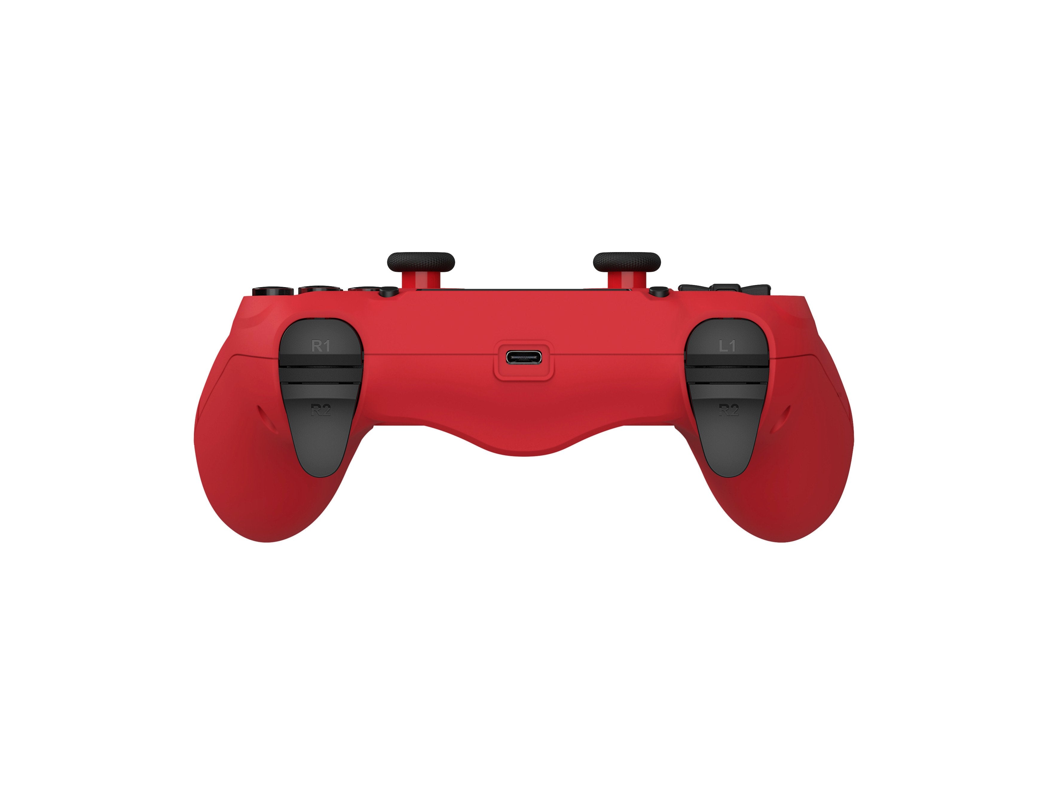 DragonShock - Manette sans fil Bluetooth MIZAR Rouge pour PS4, PC et Mobile - flash vidéo