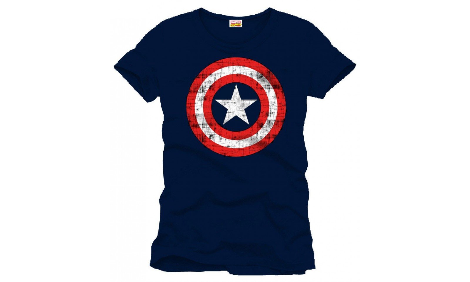 Marvel - Captain America Logo Navy Blue T-Shirt L - flash vidéo