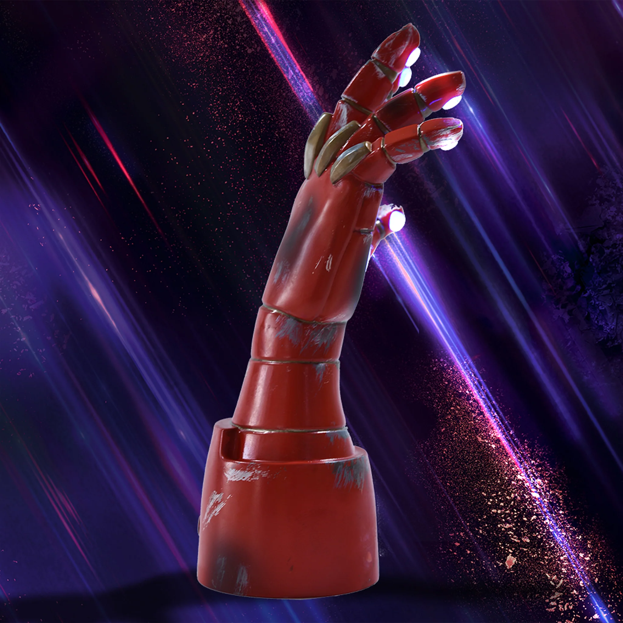 UKON!C - Marvel - Lampe de bureau 3D gantlet Iron Man - flash vidéo