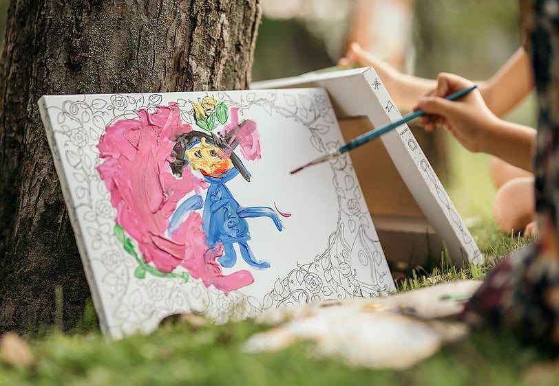 Monumi - Toile L à colorier "Heart" - flash vidéo