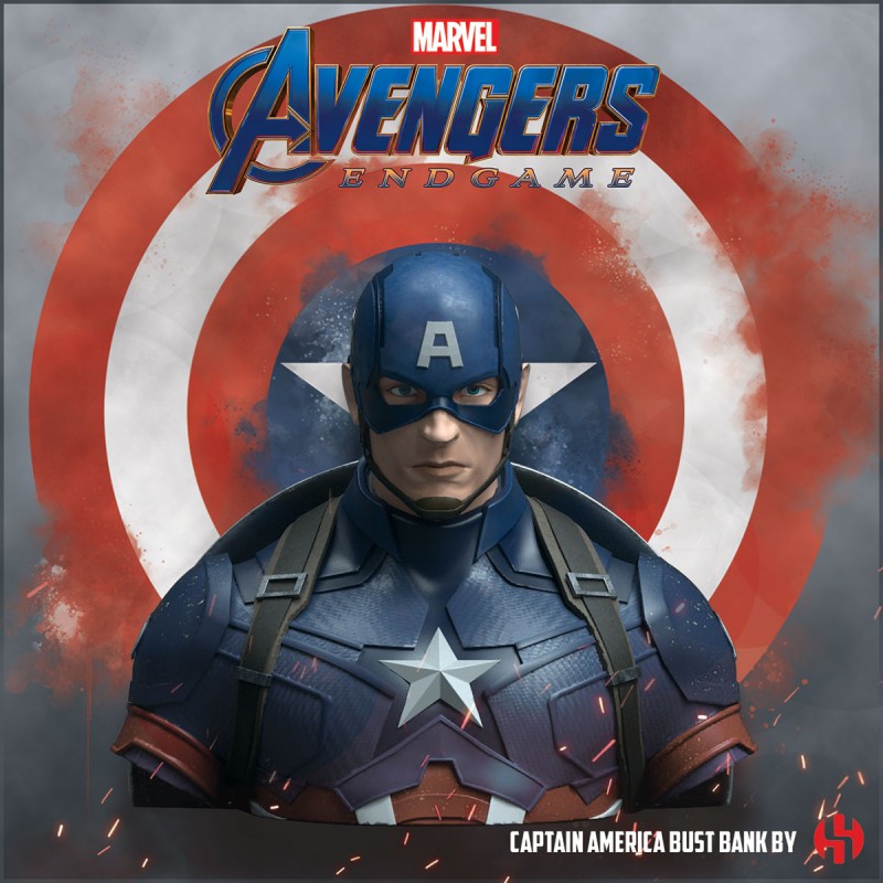 Marvel - Buste Tirelire Captain America Avengers Endgame Deluxe - flash vidéo