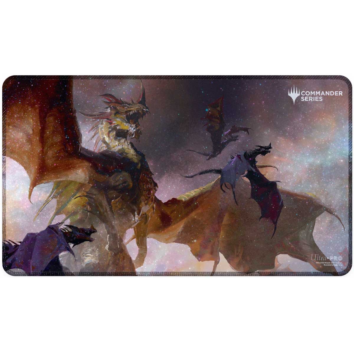 Ultra Pro - Magic: The Gathering - Commander Series - Three Color Wedge - Tapis de jeu à bord cousu L'Ur-Dragon - flash vidéo
