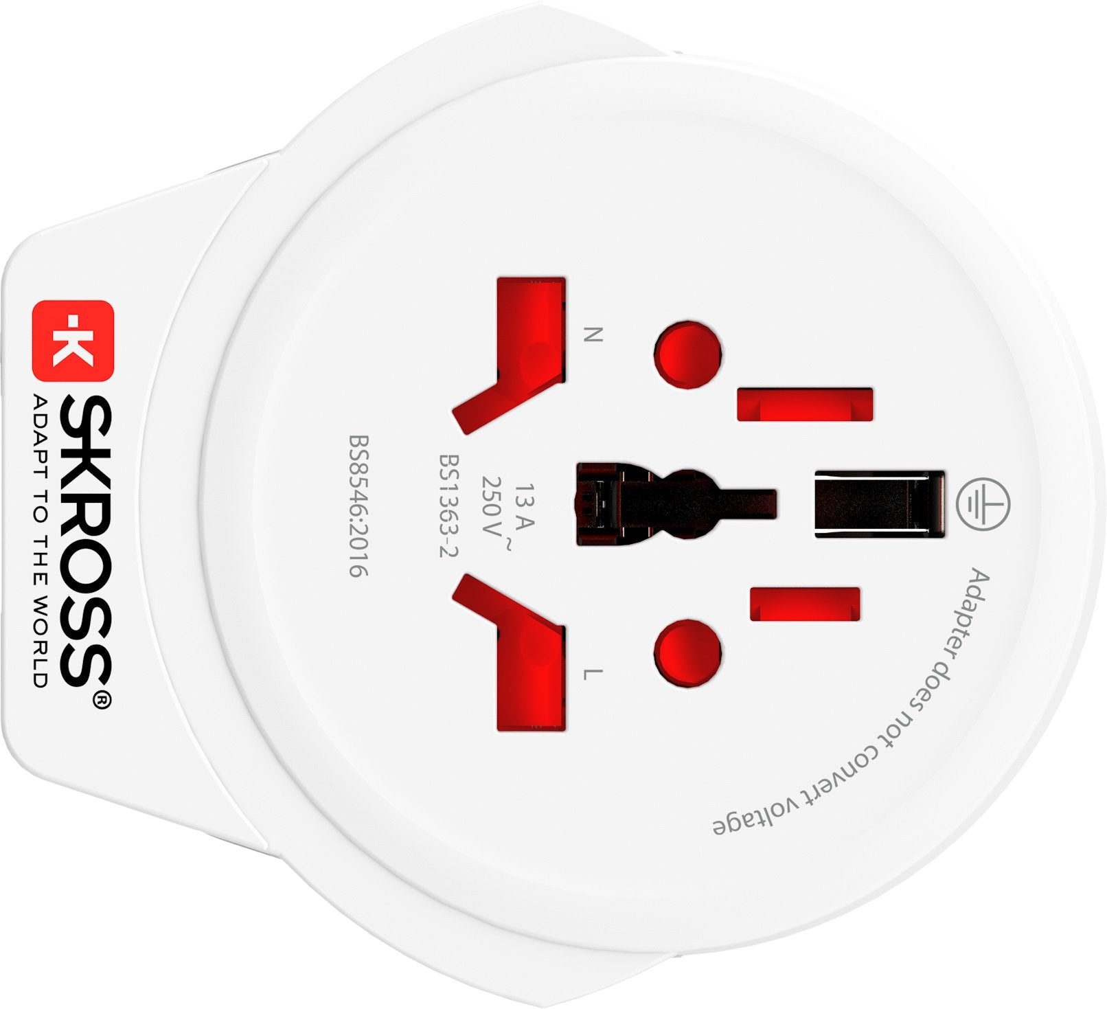 SKROSS - World Travel Adapter with Ground Plugs 6.3A, World to Europe USB 2.4 on top - flash vidéo