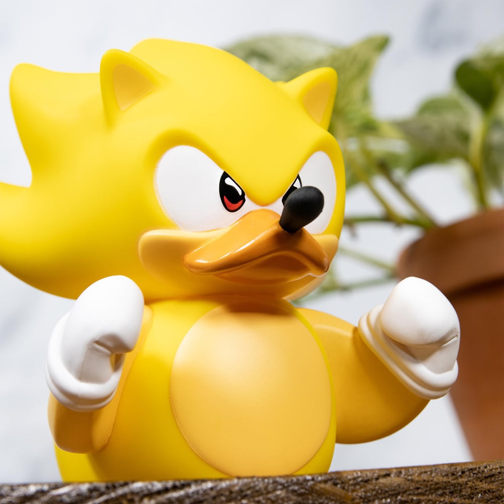 Numskull - Best of TUBBZ Boîte Canard de bain - Sonic le Hérisson - Super Sonic - 9cm - flash vidéo