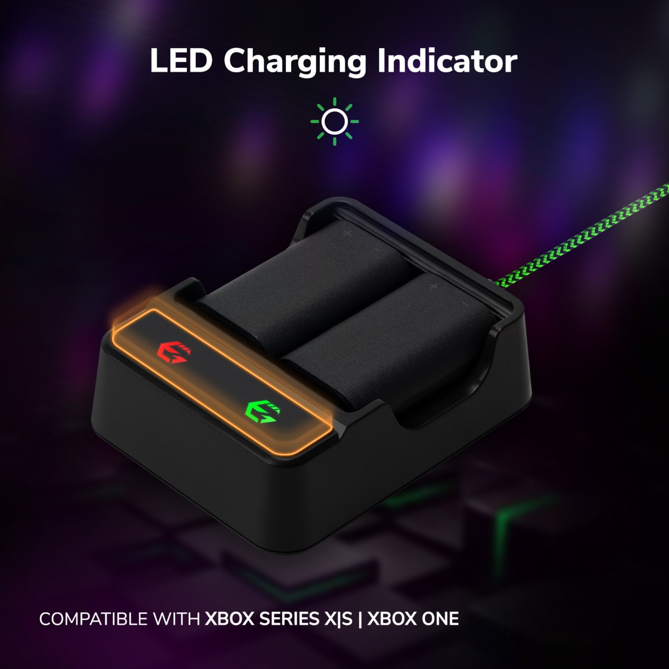 EgoGear - Double pack de batteries SCH30 noir pour manettes Xbox Series X|S et Xbox One - flash vidéo