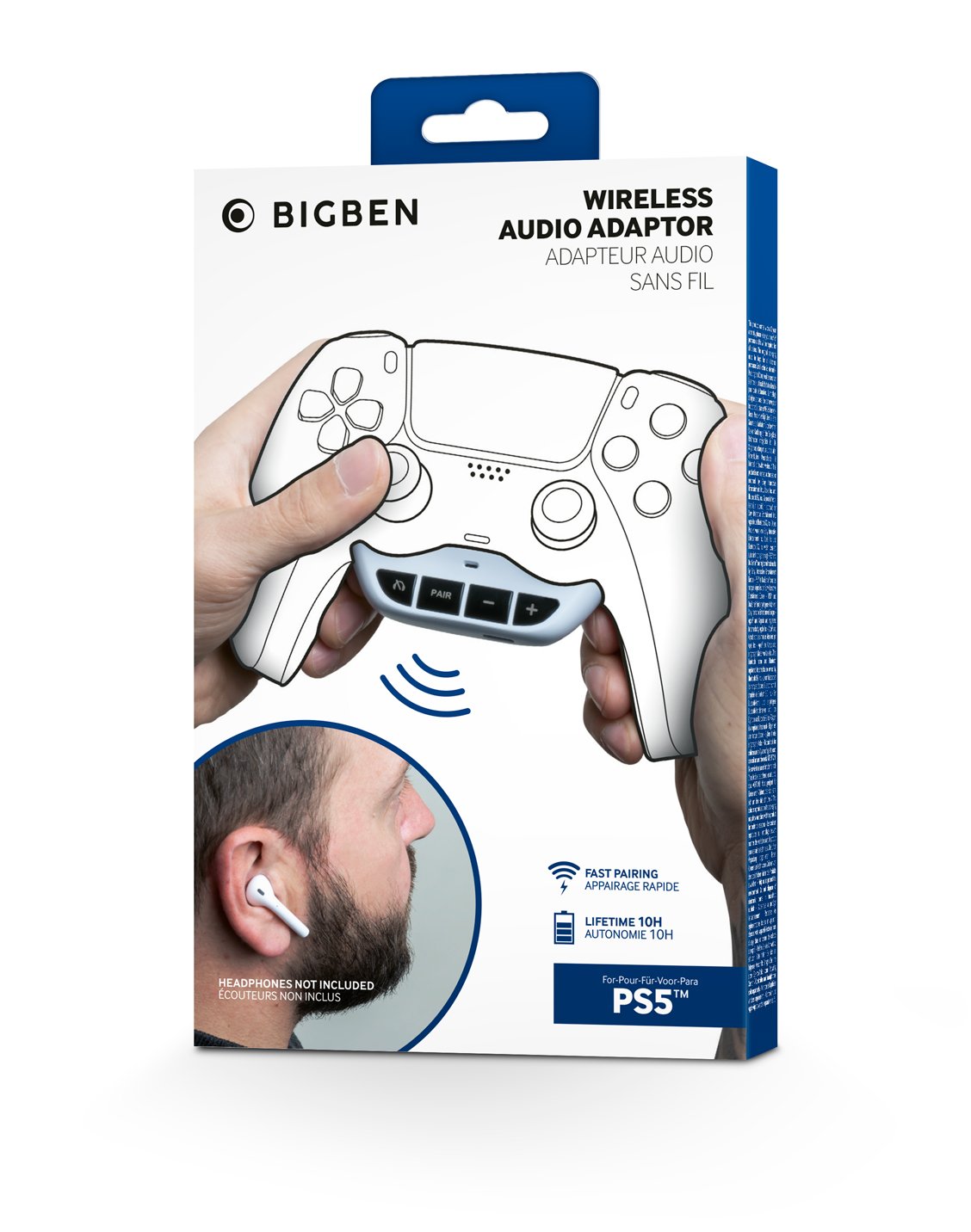 BigBen - Adapteur audio sans fil pour manette PS5 DualSense - flash vidéo