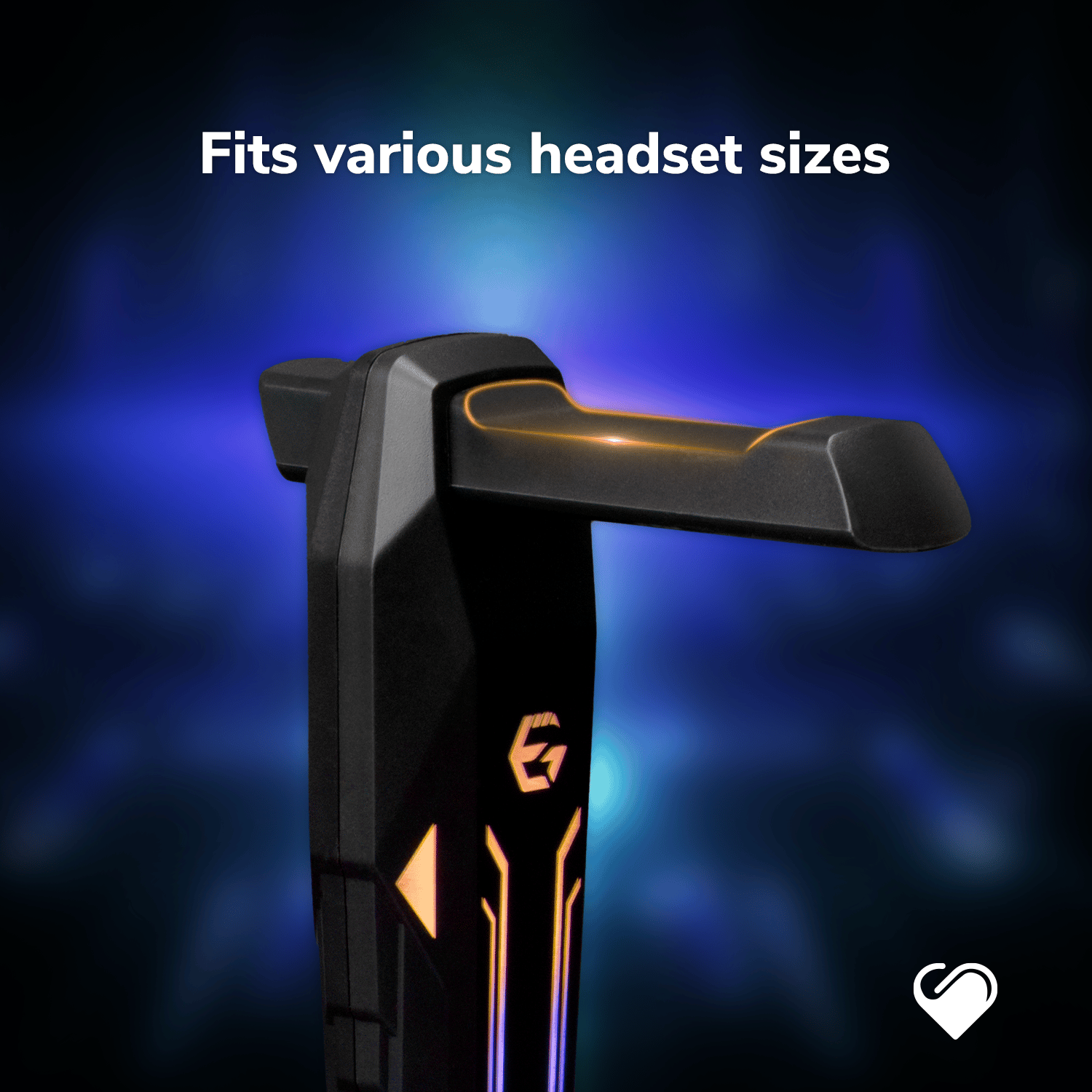 EgoGear - SAC1 - Hub USB universel et support pour casque de jeu RGB - flash vidéo