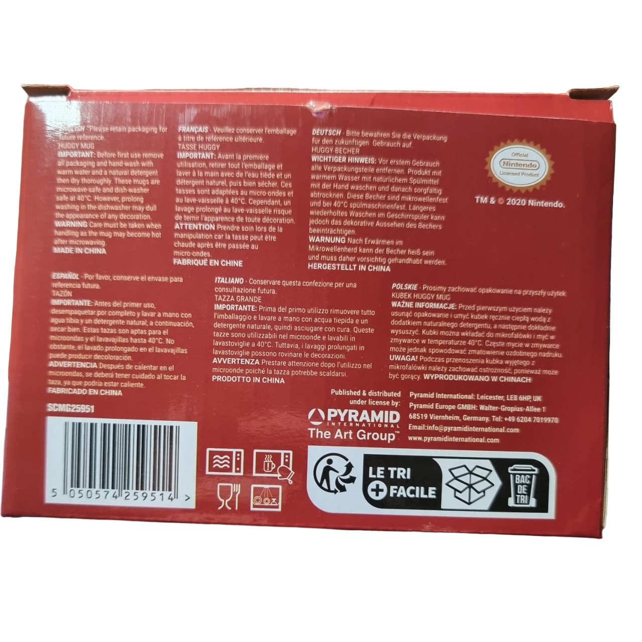 Super Mario - Tasse à cappuccino "Huggy" 630ml - flash vidéo