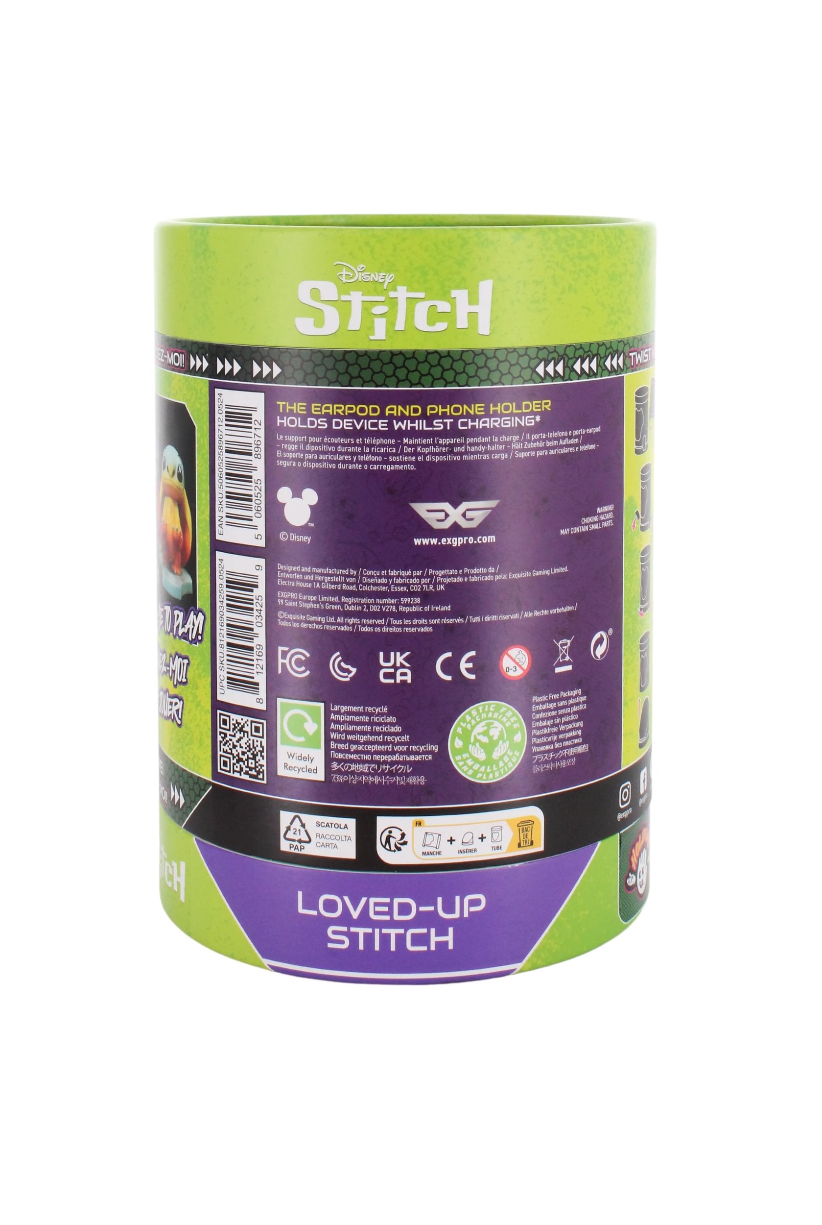 Cable Guys Holdems - Disney - Lilo et Stitch - Support pour écouteurs et téléphone Loved Up Stitch - flash vidéo