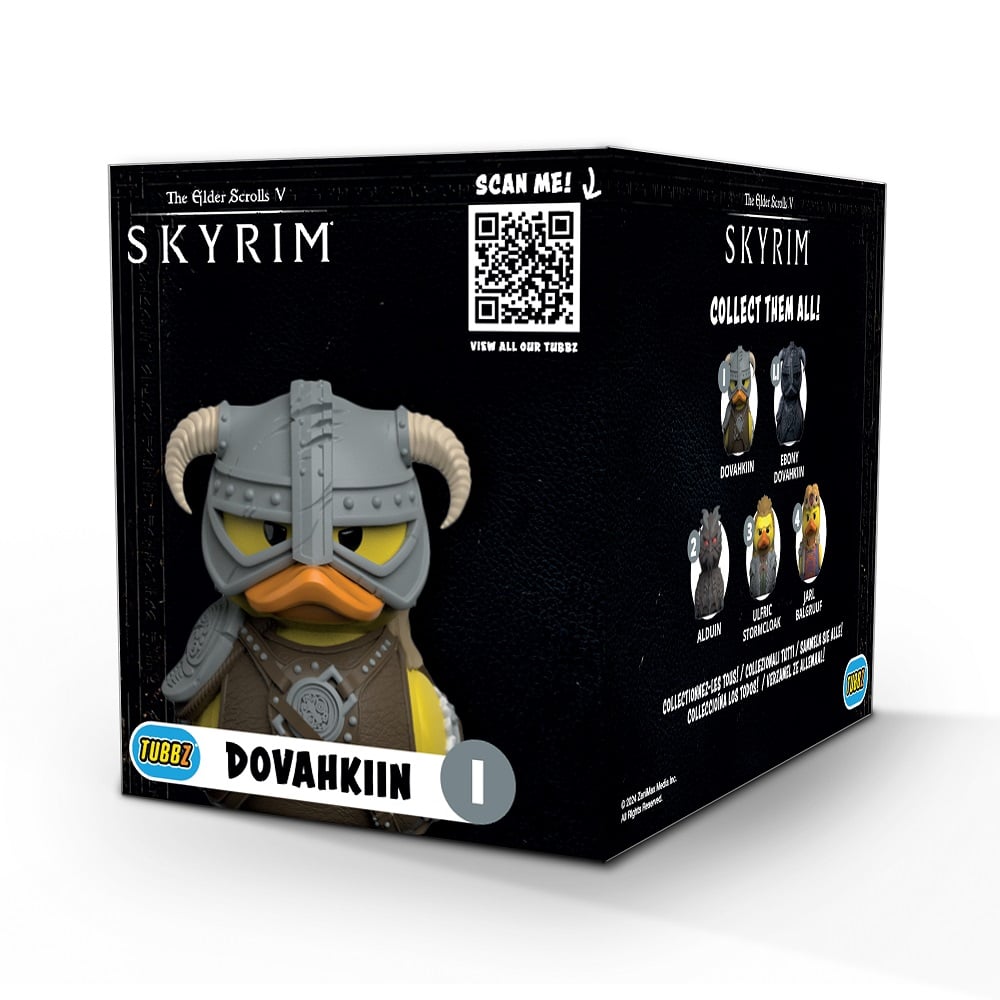 Numskull - Best of TUBBZ Boîte Canard de bain - The Elder Scrolls V : Skyrim - Dovahkiin - 9cm - flash vidéo