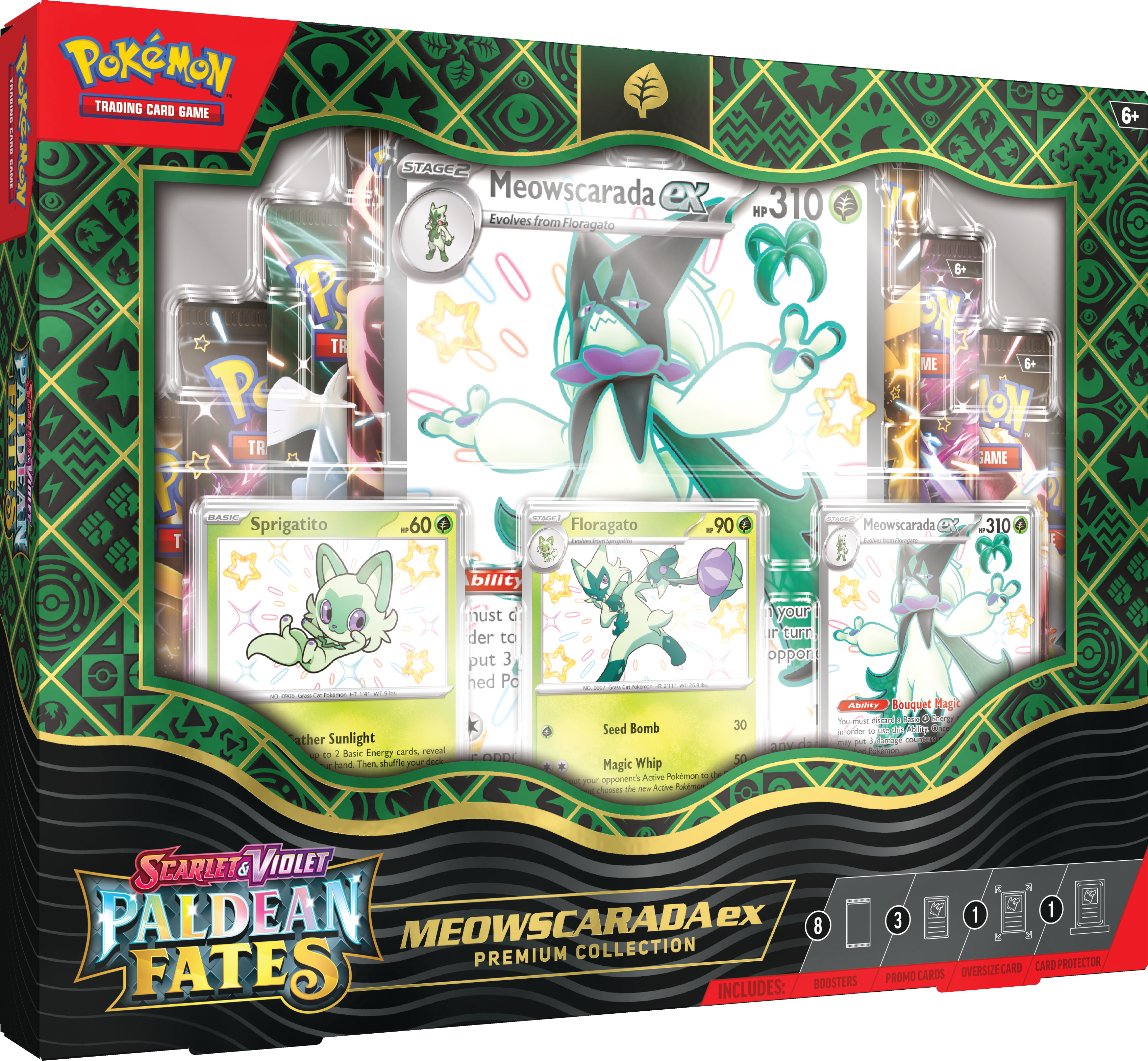 Pokémon TCG - Scarlet & Violet - Paldean Fates Premium Collection (Meowscarada ex / Skeledirge ex / Quaquaval ex - 1x Random Box) - flash vidéo
