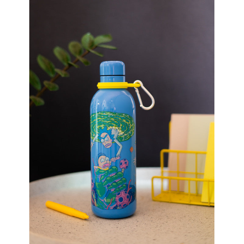 Bouteille d'eau en acier inoxydable Rick et Morty 500ml - flash vidéo