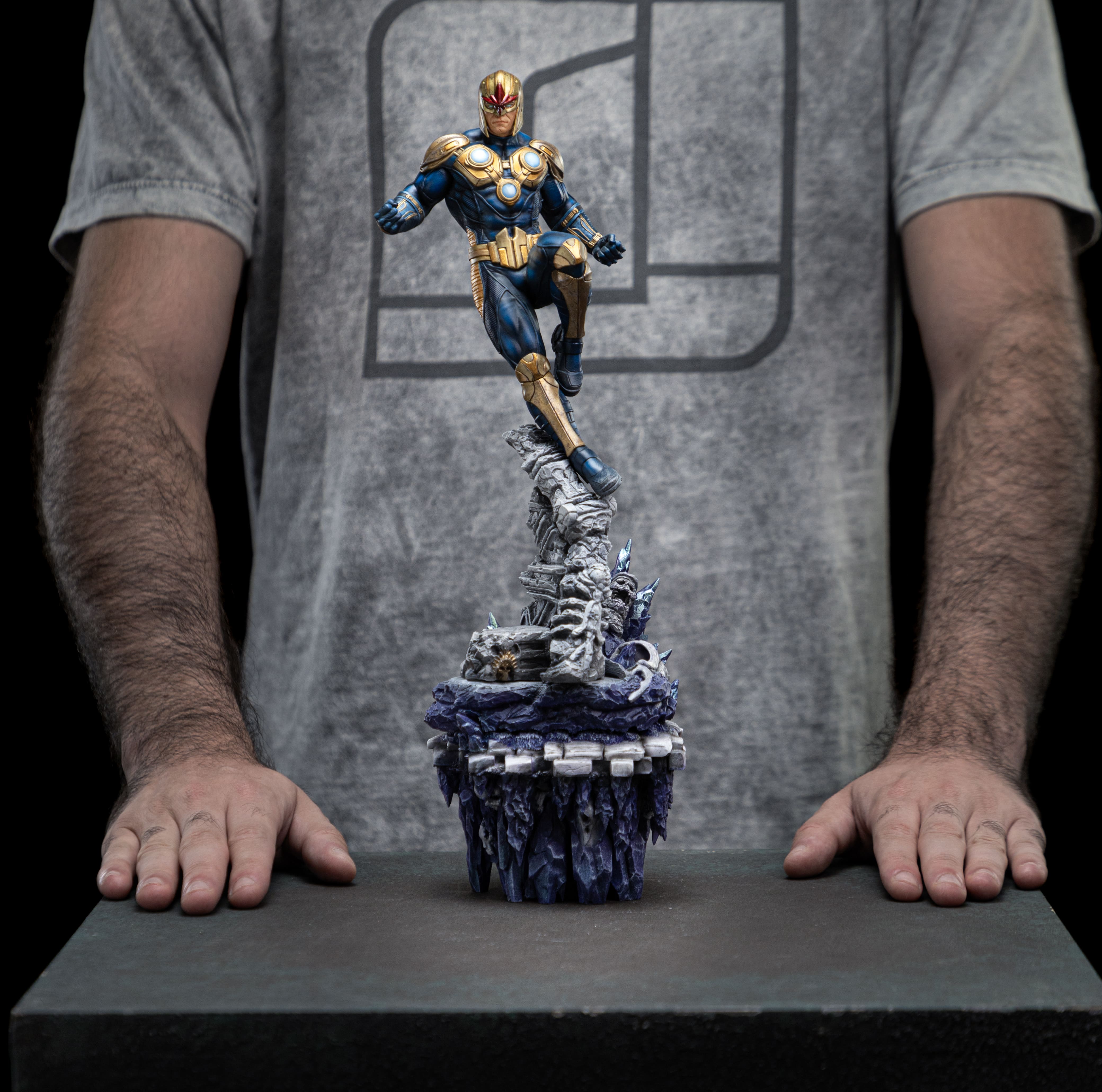 Iron Studios - Deluxe Art Scale 1/10 - Marvel - Nova Statue 41cm - flash vidéo