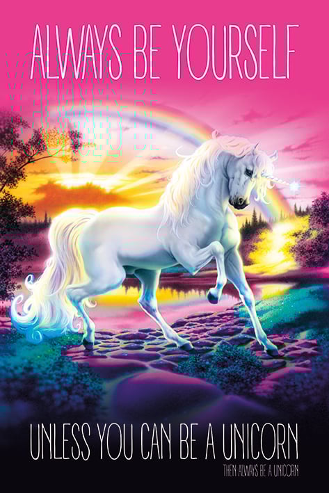 Unicorn - Always Be Yourself Maxi Poster - flash vidéo