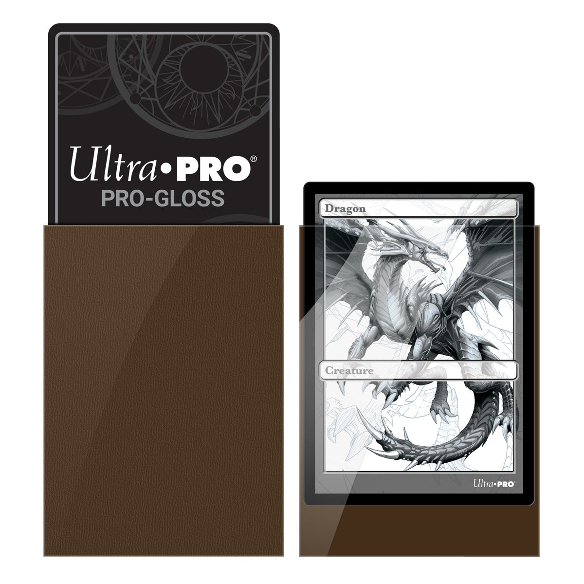 Ultra Pro - PRO-Gloss Sachet de 50 protèges cartes standard Marron (66 x 91 mm) - flash vidéo