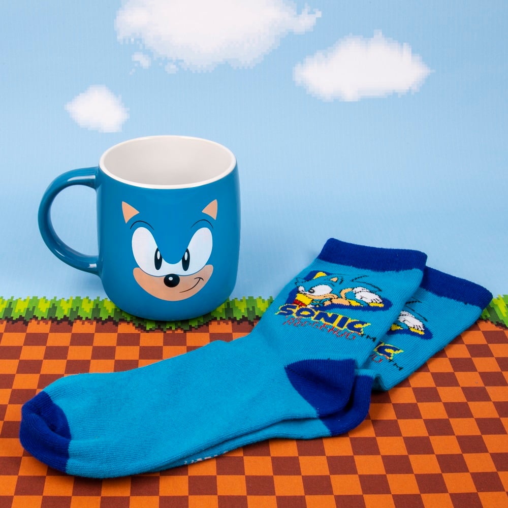 Sonic the Hedgehog - Coffret mug et chaussettes - flash vidéo