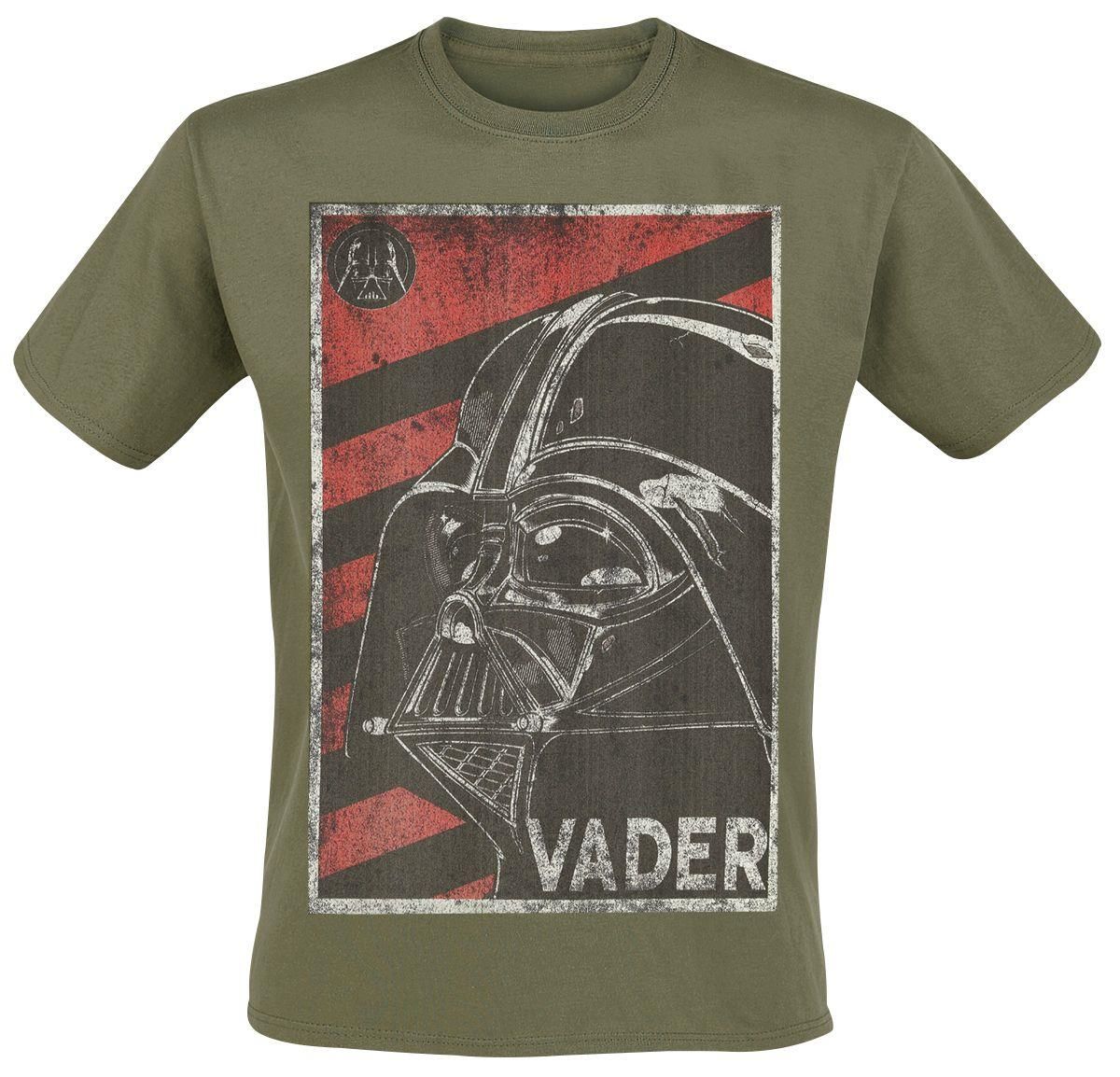 Star Wars - Vader Propagande Kaki T-Shirt L - flash vidéo