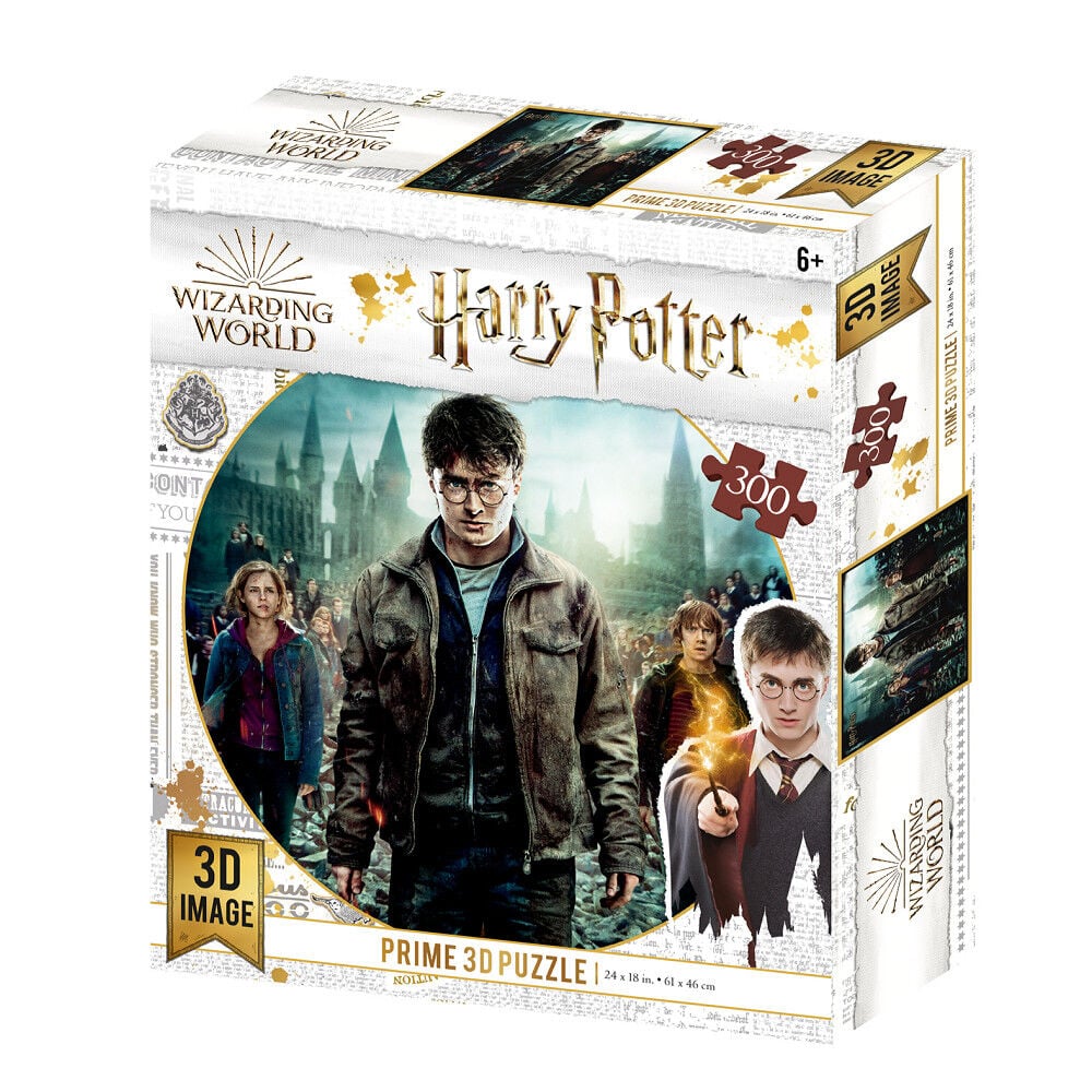 Harry Potter - Puzzle lenticulaire Harry, Ron et Hermione au combat 500 pcs 61x46 cm - flash vidéo