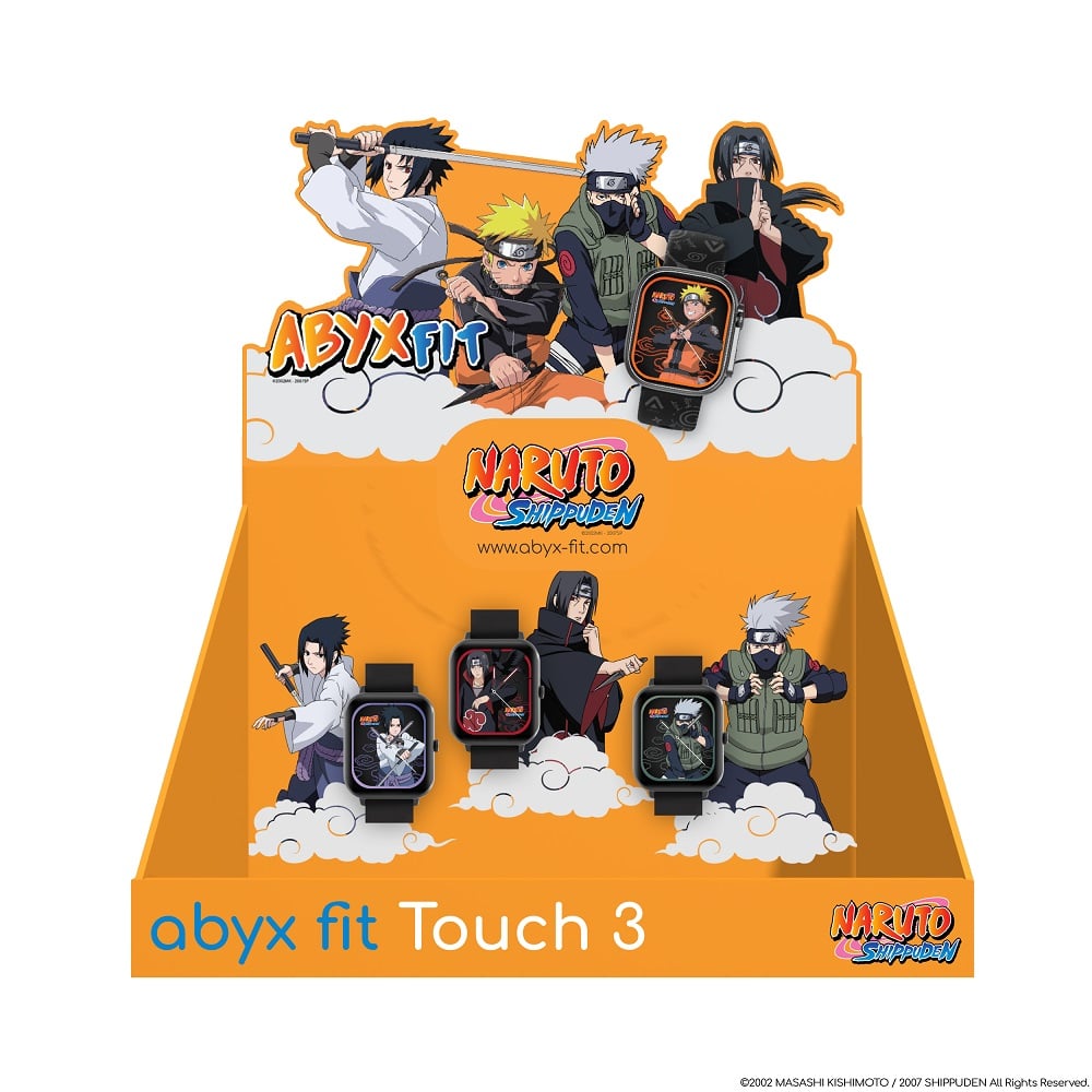 Abyx Fit - Touch 3 - Montre connectée Naruto Shippuden Display (12 units) - flash vidéo