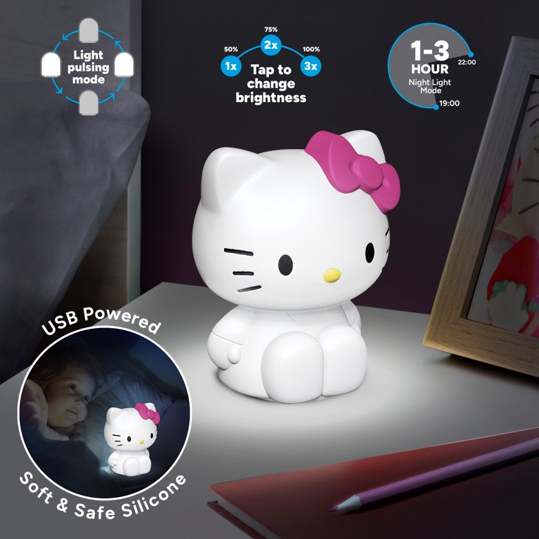 Hello Kitty - Veilleuse rechargeable en silicone Hello Kitty - flash vidéo