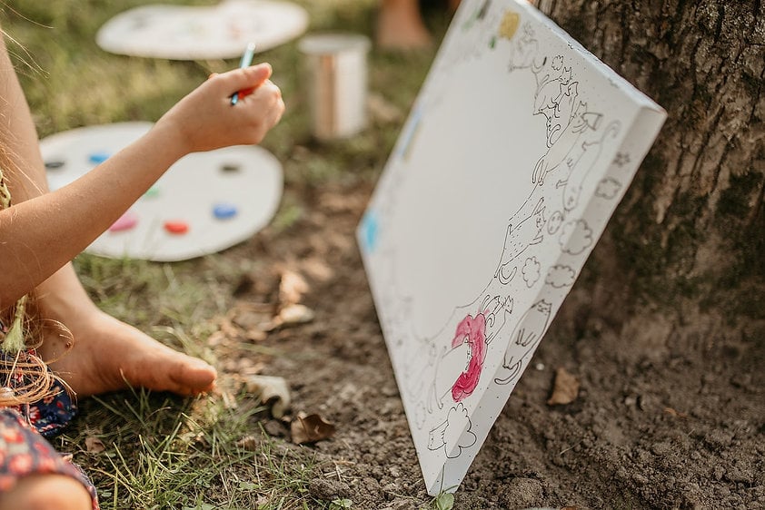 Monumi - Toile L à colorier "Heart" - flash vidéo