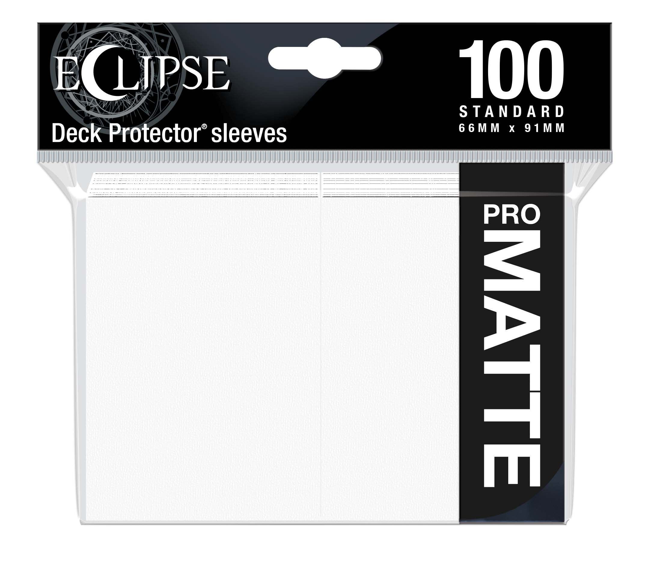 Ultra Pro - Eclipse Matte Sachet de 100 protèges cartes standard Blanc Arctique (66 x 91 mm) - flash vidéo
