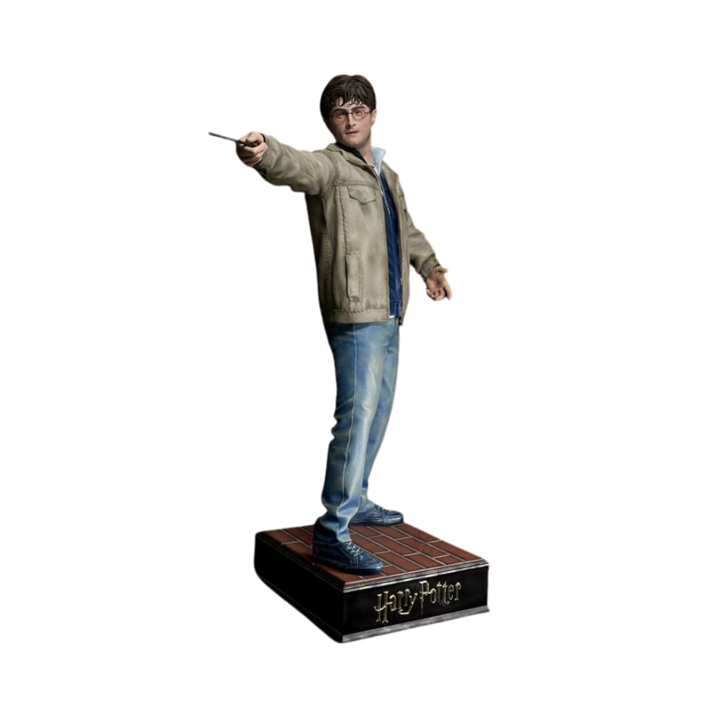 Harry Potter et les Reliques de la Mort - Statue taille réelle Harry Potter (Base incluse) - flash vidéo