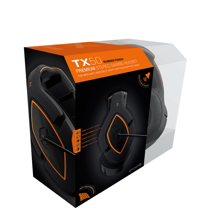 Gioteck - Casque de jeu stéréo Premium TX50 pour PS5, PS4, Xbox Series, Xbox One et Mobile - flash vidéo