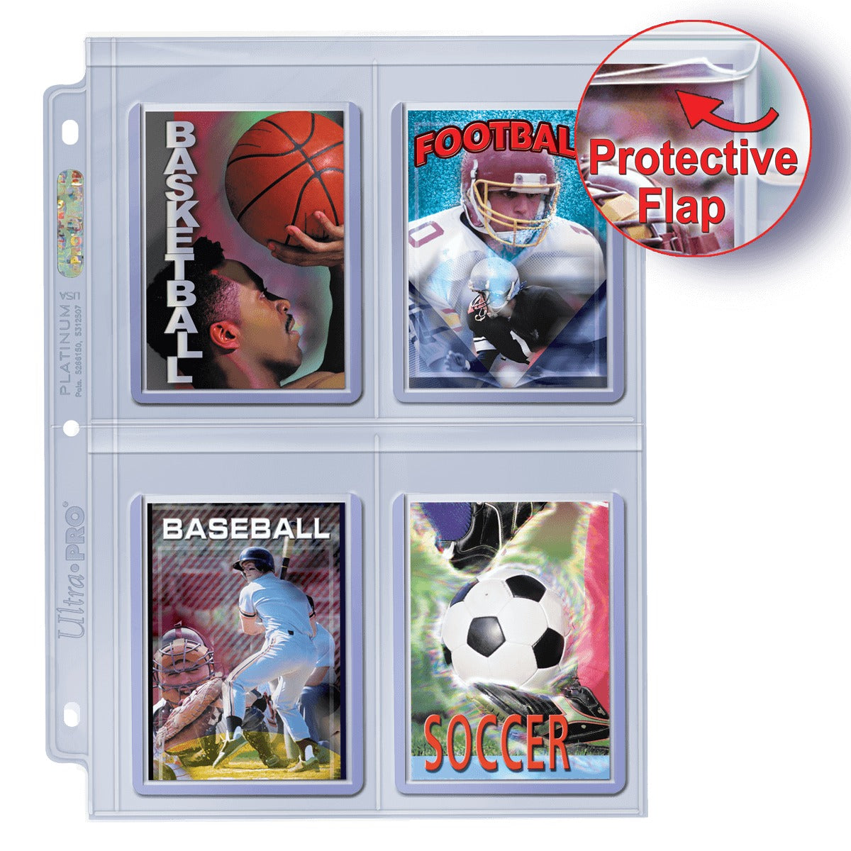Ultra Pro - Premium Series 4-Pocket Secure Pages (100ct) pour Toploaders - flash vidéo