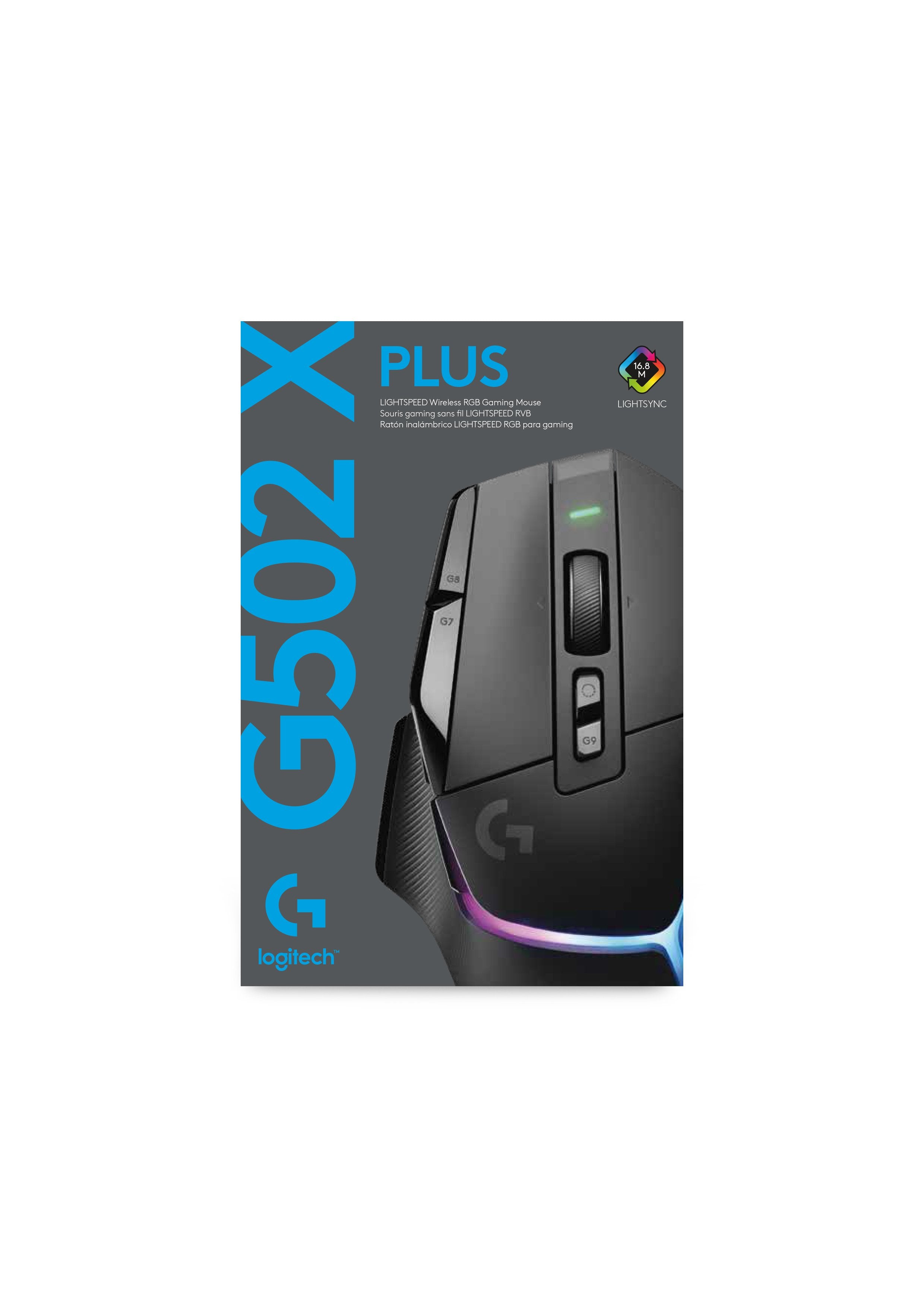 Logitech Souris de jeu sans fil G502 X PLUS RGB Noir pour PC (Windows/MacOS) - flash vidéo