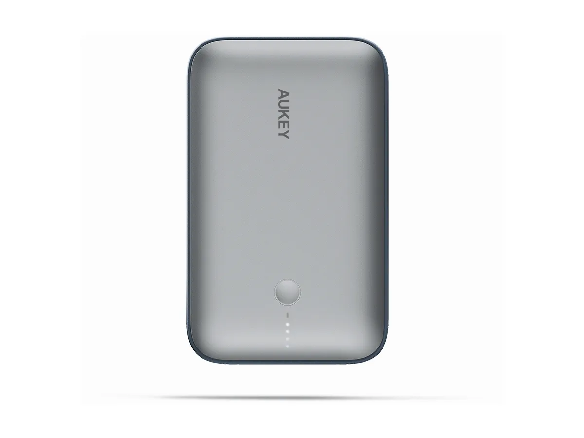 Aukey - Spark Mini 20000mAh 20W Powerbank Gris USB-C/USB-A - flash vidéo