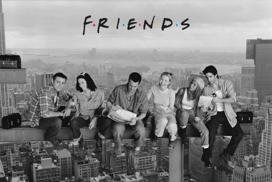 Friends - Maxi Poster Déjeuner au sommet d'un gratte-ciel - flash vidéo