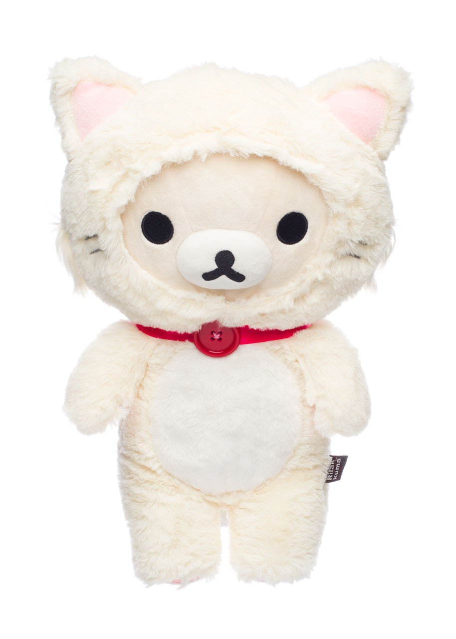 Korilakkuma - Peluche "Costume Chat Blanc" Medium 34cm - flash vidéo