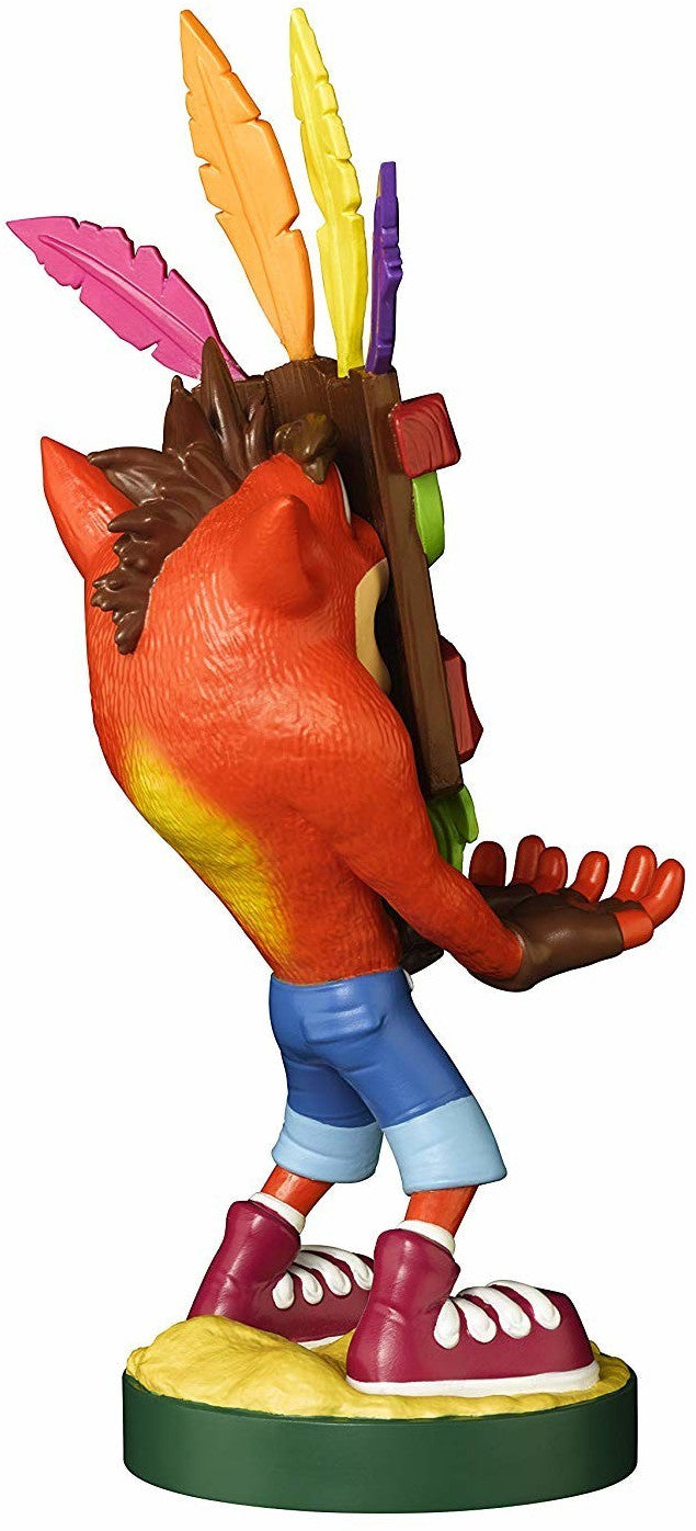 Cable Guys - Crash Bandicoot - Crash Aku Support Chargeur pour Téléphone et Manette - flash vidéo