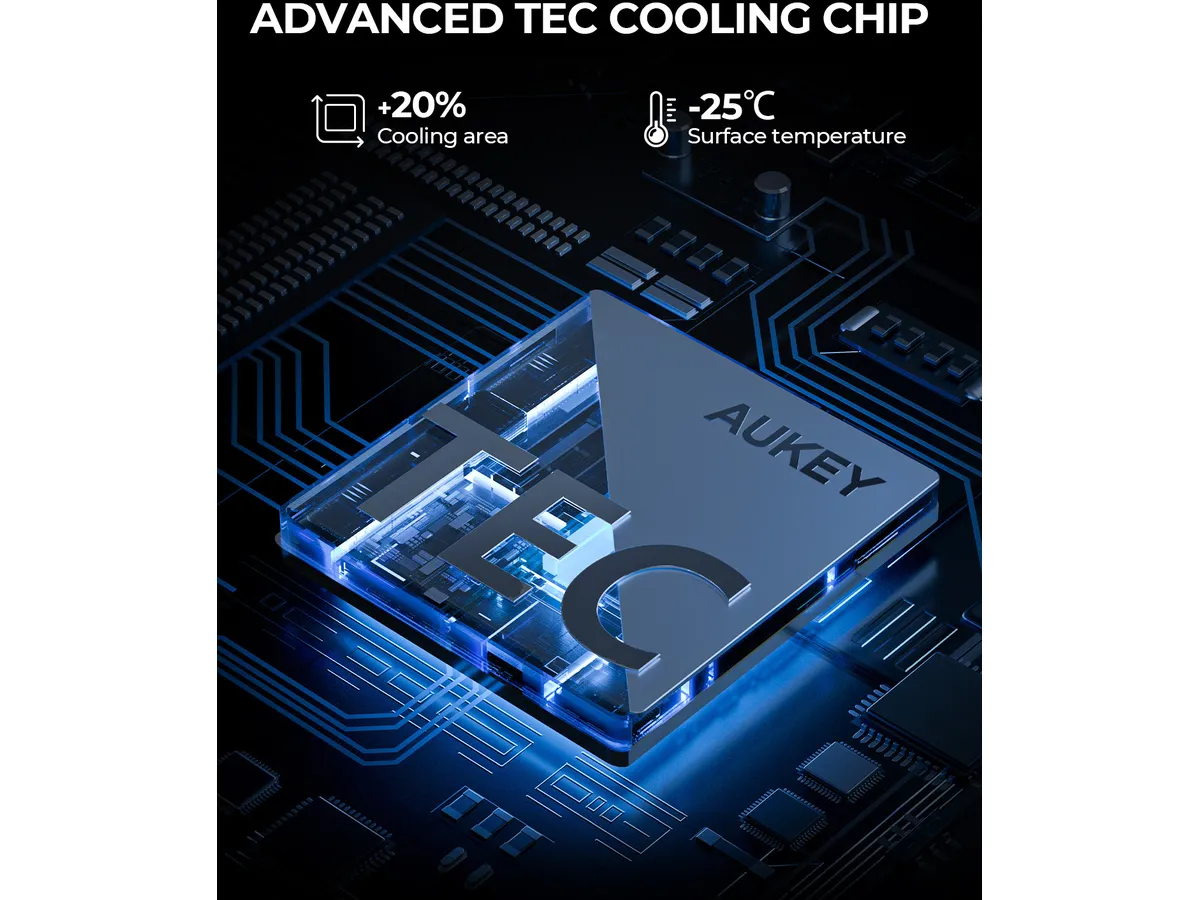 Aukey - Chargeur magnétique 15W sans fil MagLink Freeze Support de téléphone Qi2 - flash vidéo