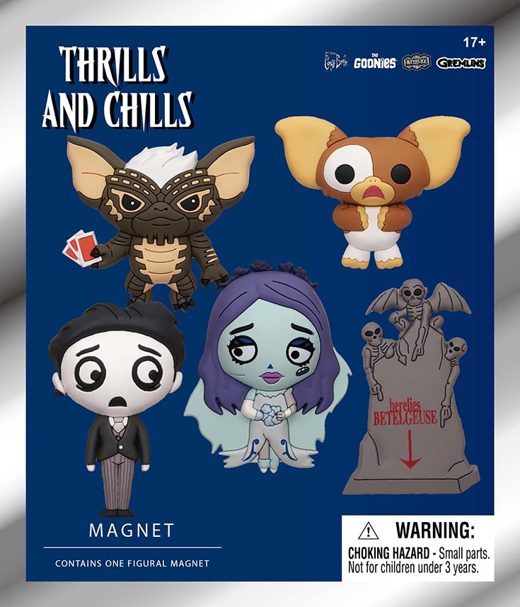 Thrills and Chills - Assortiment en blind box d'aimants de collection en mousse (Série 1) (12 pcs) - flash vidéo