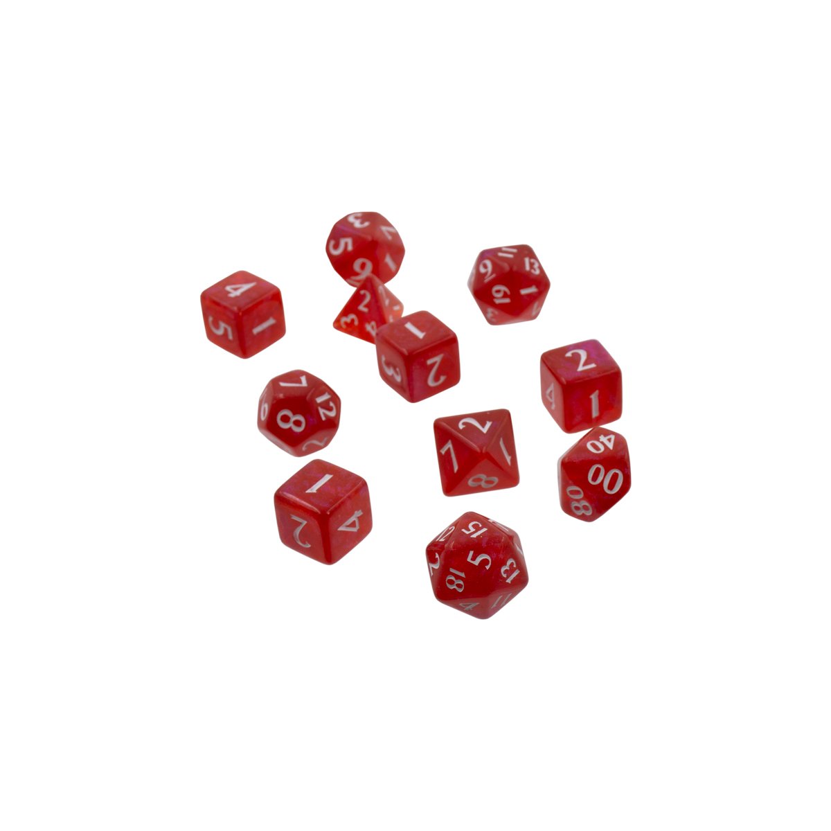 Ultra Pro - Eclipse 11 - Set de dés en acrylique : Rouge pomme - flash vidéo
