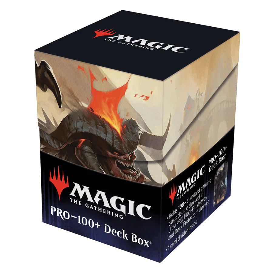 Ultra Pro - Magic: The Gathering - Outlaws of Thunder Junction - 100+ Deck Box Rakdos, le musclé - flash vidéo