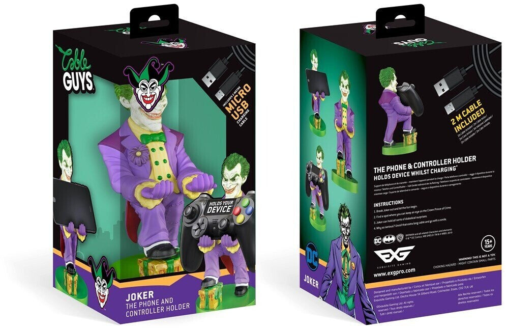 Cable Guys - DC Comics - The Joker Support Chargeur pour Téléphone et Manette - flash vidéo